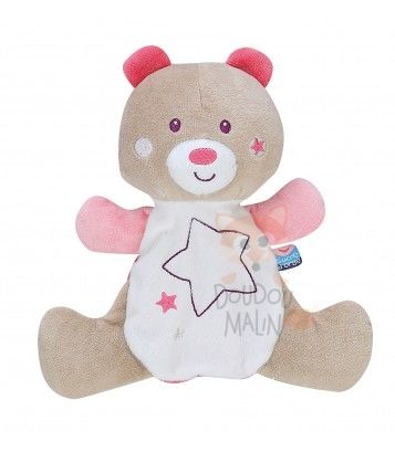  magidoux baby comforter white pink bear 